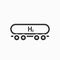 Hydrogen transportation line icon. environment, eco friendly industry and alternative energy symbol