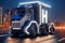 Hydrogen truck of the city. 3D rendering., generative ai