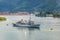 Hydrographic survey ship INS Darshak J21 in the harbor of Port V