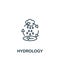 Hydrology icon. Line simple Science icon for templates, web design and infographics