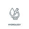 Hydrology icon from science collection. Simple line element Hydrology symbol for templates, web design and infographics