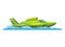 hydroplane boat racing watercraft side view mascot cartoon illustration vector