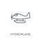 hydroplane linear icon. Modern outline hydroplane logo concept o