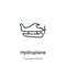 Hydroplane outline vector icon. Thin line black hydroplane icon, flat vector simple element illustration from editable