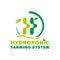 Hydroponic farming system HF logo vector illustration design