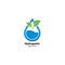 Hydroponic logo vector icon illustration