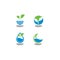 Hydroponic logo vector icon illustration