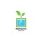 Hydroponic logo vector icon illustration