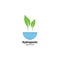 Hydroponic logo vector icon illustration