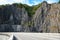 Hydropower construction, waterworks Dam Vidrau on Transfagarash highway in Romania. Dam and reservoir on Lake Vidraru