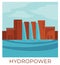 Hydropower ecologically friendly energy and sustainable power vector