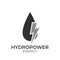 Hydropower energy icon. environment, sustainable and renewable energy symbol