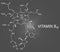 Hydroxocobalamin vitamin B12 molecule. Skeletal formula. Vector illustration
