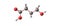 Hydroxybutyric acid molecular structure isolated on white