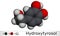 Hydroxytyrosol molecule. It is catechol. Molecular model. 3D rendering