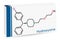 Hydroxyzine molecule. It is antihistamine drug, used to treat anxiety and tension, as well as pruritus and chronic urticaria.