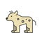 Hyena, African animal in zoo icon set, filled outline design