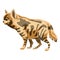 Hyena icon, cartoon style