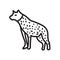 hyena icon isolated on white background