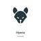 Hyena vector icon on white background. Flat vector hyena icon symbol sign from modern animals collection for mobile concept and