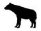 Hyena vector illustration black silhouette