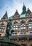 Hygieia Brunnen, Hamburg. Statue-fountain inside of the Rathaus