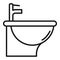 Hygiene bidet icon, outline style