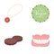Hygiene, business, products and other web icon in cartoon style.lips, teeth, grin, icons in set collection.