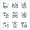 Hygiene line icons. linear set. quality vector line set such as floors, disinfectant, mouse, hand wash, hand dryer, trash, hand