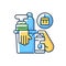 Hygiene products and services RGB color icon