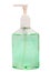 Hygiene Sanitizer Plastic Bottle with Cleaner isolated on white background. Closed Cosmetic Or Of Gel, Liquid Soap