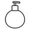 Hygienic clean antibacterial liquid soap in a dispenser jar. Vector illustration