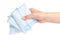 Hygienic napkin menstruation in hand