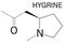 Hygrine coca alkaloid molecule. Skeletal formula. Chemical structure