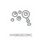 Hygroscopic linear icon. Modern outline Hygroscopic logo concept