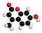 Hymecromone drug molecule. 3D rendering.