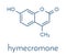 Hymecromone drug molecule. Skeletal formula.