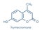 Hymecromone drug molecule. Skeletal formula