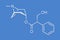 Hyoscyamine alkaloid molecule. Herbal sources include henbane, mandrake, jimsonweed, deadly nightshade and tomato. Skeletal.
