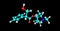 Hyoscyamine molecular structure isolated on black