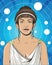 Hypatia, Ancient greek philosopher, vector