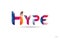 hype colored rainbow word text suitable for logo design
