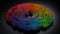 Hyper-Detailed 3D Colorful Fingerprint on Dark Background