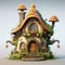 Hyper-detailed 3d Fairy House With Mushroomcore Aesthetic