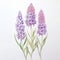 Hyper-detailed Lavender Flowers Art Drawing With Delicate Watercolors