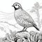 Hyper-detailed Monochromatic Pheasant Illustration In The Mountains