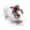 Hyper-detailed Snowboarder Stunt With Paint Splash