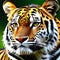 Hyper detailed tiger close up 3d rendered illustration generative ai