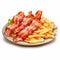 Hyper-detailed Vector Illustration Of Bacon And Frites