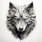 Hyper-detailed Wolf Tattoo Design With Clear Lines And Symbolic Elements